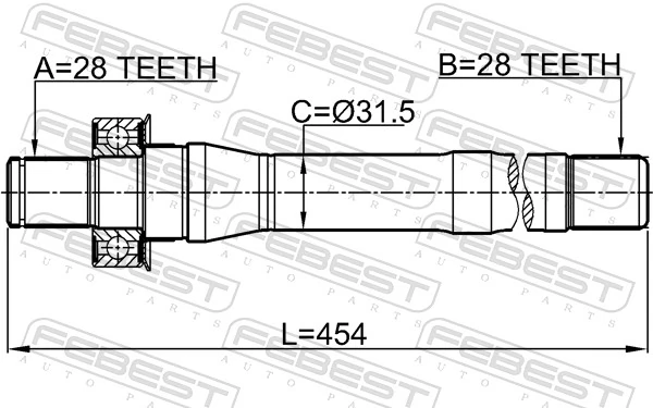 FEBEST 1212-CMMT4WD Drive Shaft