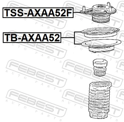 FEBEST TB-AXAA52 Rolling Bearing, suspension strut support mount