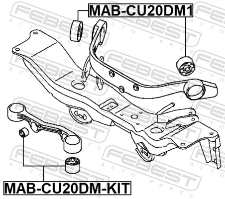 FEBEST MAB-CU20DM-KIT Mounting, differential