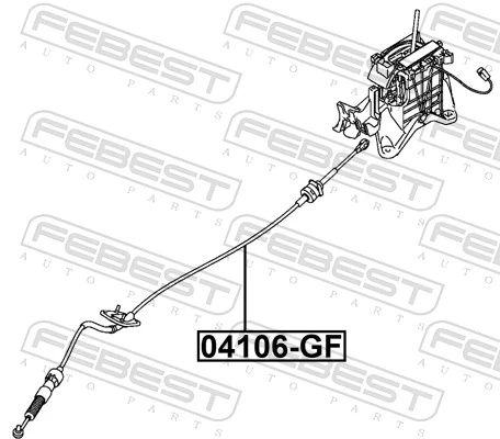 FEBEST 04106-GF Cable Pull, automatic transmission
