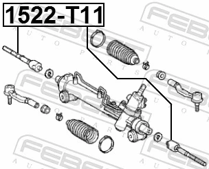 FEBEST 1522-T11 Inner Tie Rod