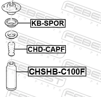 Rolling Bearing, suspension strut support mount KB-SPOR