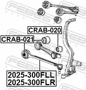 Control/Trailing Arm, wheel suspension 2025-300FLL