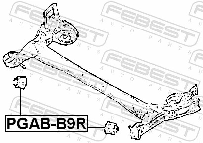 Bushing, axle beam PGAB-B9R