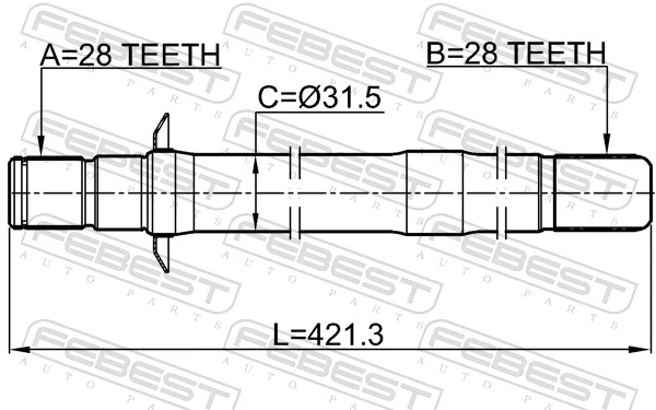 Drive Shaft 1212-DM15RH