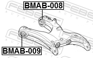 Mounting, control/trailing arm BMAB-009