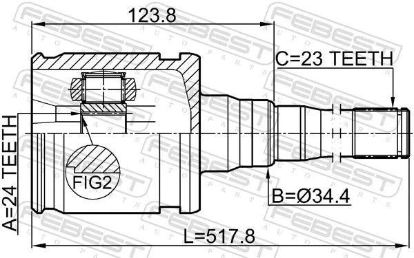 Joint Kit, drive shaft 0111-GSU40RH