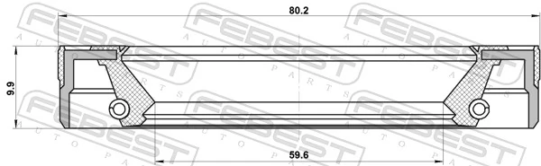 FEBEST 95LEY-61801010X Seal Ring, wheel hub