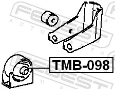Mounting, engine TMB-098