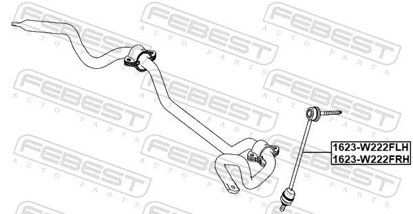 FEBEST 1623-W222FLH Link/Coupling Rod, stabiliser bar