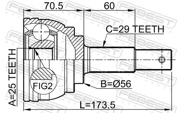 FEBEST 0210-J31 Joint Kit, drive shaft