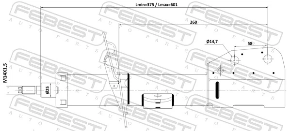 FEBEST 10110-002FR Shock Absorber