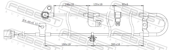 FEBEST 04606-011 Sensor, wheel speed