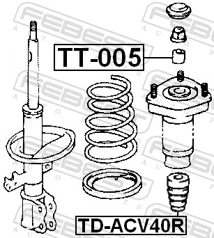 FEBEST TD-ACV40R Rubber Buffer, suspension