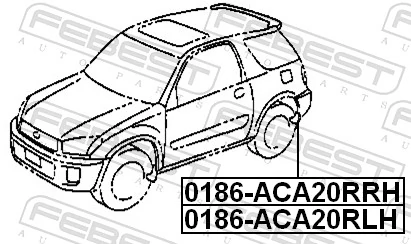 FEBEST 0186-ACA20RLH Mounting Kit, wing