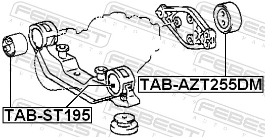 FEBEST TAB-AZT255DM Mounting, differential