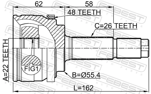 Set sambungan, poros penggerak 6510-001A48
