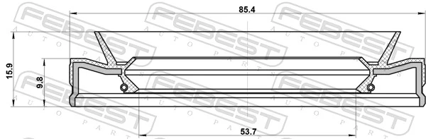 FEBEST 95HES-55851016L Shaft Seal, manual transmission main shaft