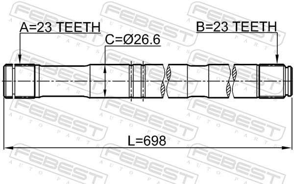 Drive Shaft 0112-ZZT251RH