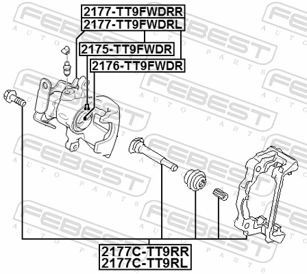 Brake Caliper 2177-TT9FWDRR