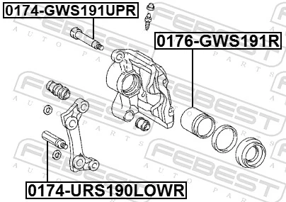 FEBEST 0176-GWS191R Piston, brake caliper