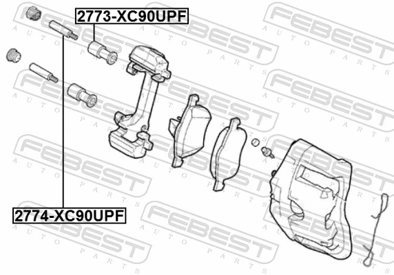 FEBEST 2774-XC90UPF Guide Bolt, brake caliper