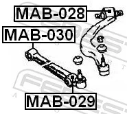 Mounting, control/trailing arm MAB-028