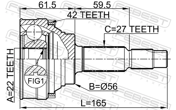Joint Kit, drive shaft 0210-051A42