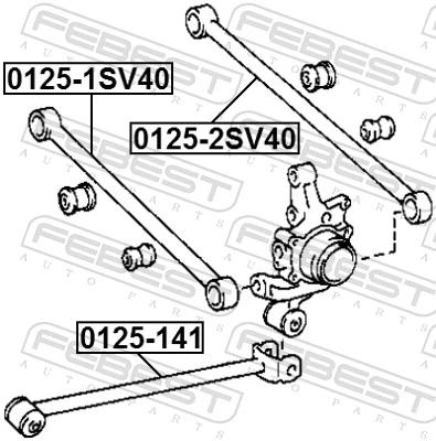 FEBEST 0125-1SV40 Control/Trailing Arm, wheel suspension