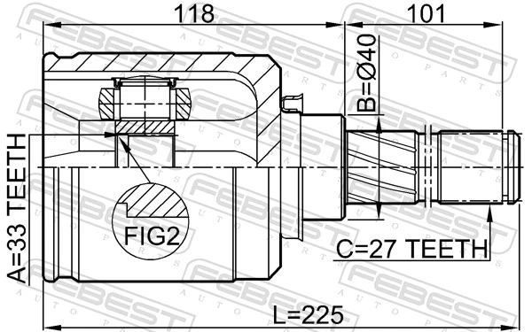 Joint Kit, drive shaft 0211-J1020GLH