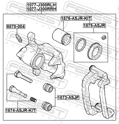 Brake Caliper 1077-J300RRH