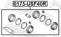 FEBEST 0175-USF40R Repair Kit, brake caliper