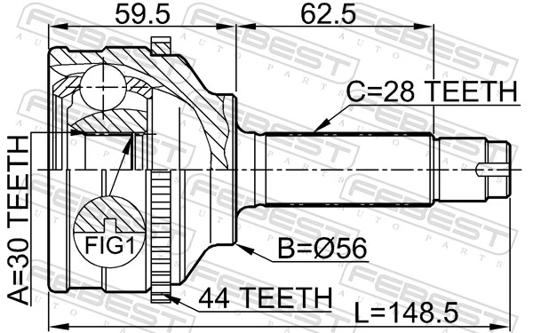 Joint Kit, drive shaft 0510-037A44
