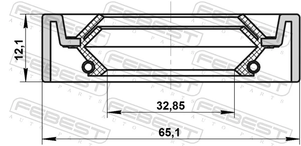 FEBEST 95IDS-34651212X Shaft Seal, drive shaft