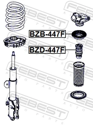 Rolling Bearing, suspension strut support mount BZB-447F