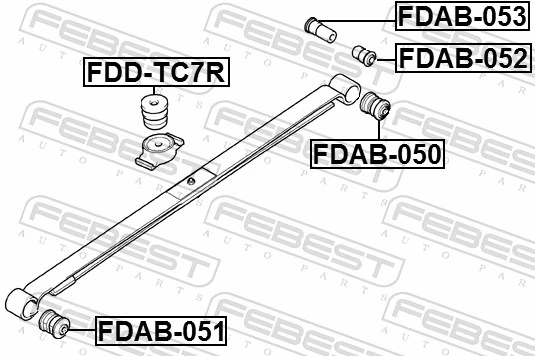 Mounting, control/trailing arm FDAB-050