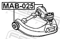 FEBEST MAB-025 Mounting, control/trailing arm