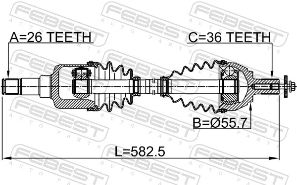 Drive Shaft 2114-CB4LH
