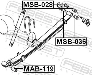 Bushing, leaf spring MSB-028