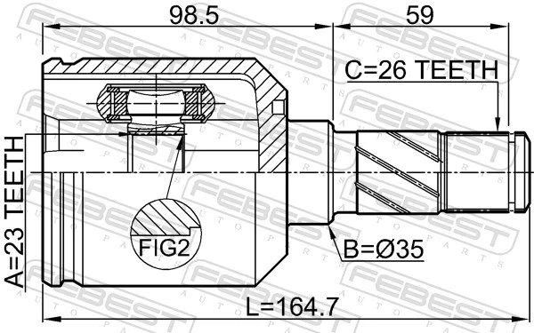 Joint Kit, drive shaft 0511-M626LH