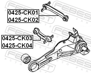 Control/Trailing Arm, wheel suspension 0425-CK04