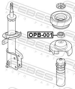 Rolling Bearing, suspension strut support mount OPB-001