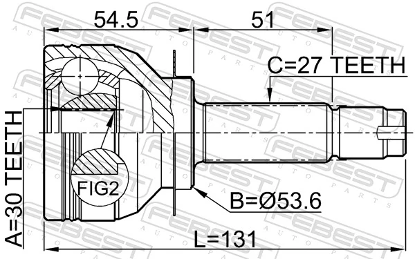 Joint Kit, drive shaft 0810-B13