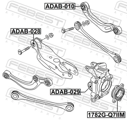 FEBEST ADAB-029 Mounting, control/trailing arm