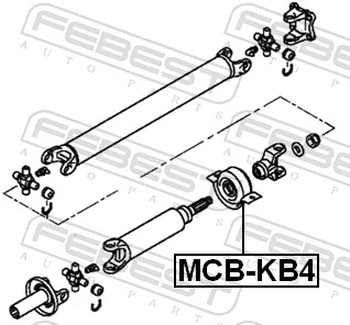 Bearing, propshaft centre bearing MCB-KB4