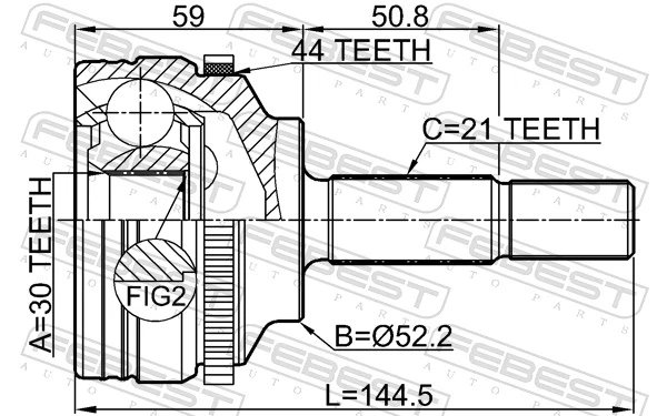 Joint Kit, drive shaft 2410-SYMBA44