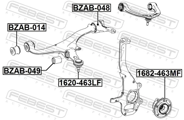 FEBEST 1682-463MF Wheel Hub