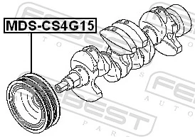 FEBEST MDS-CS4G15 Belt Pulley, crankshaft