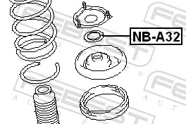Rolling Bearing, suspension strut support mount NB-A32