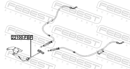 Cable Pull, parking brake 22100-FBF